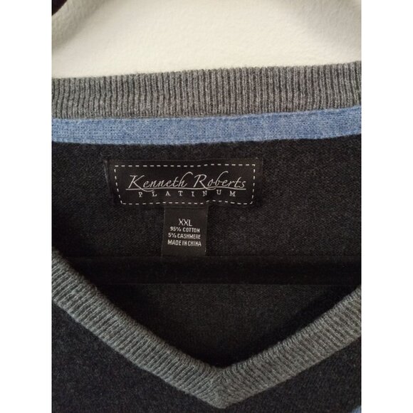 3 pcs Sweaters John Bartlett Chaps Kenneth Roberts XXL Grey Black Blue - Picture 7 of 10